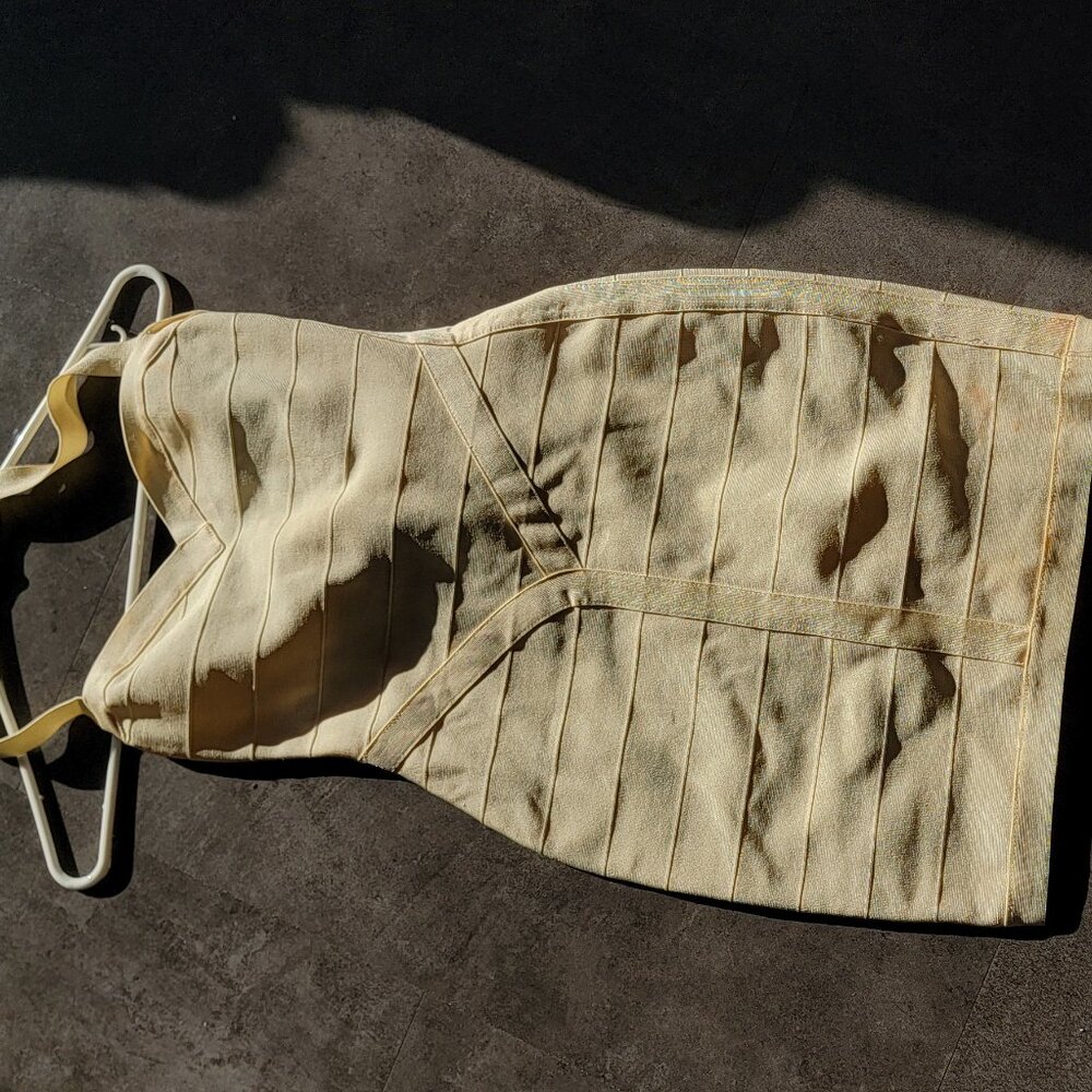 House of cb london beige bandage bodycon dress "the supermodel"